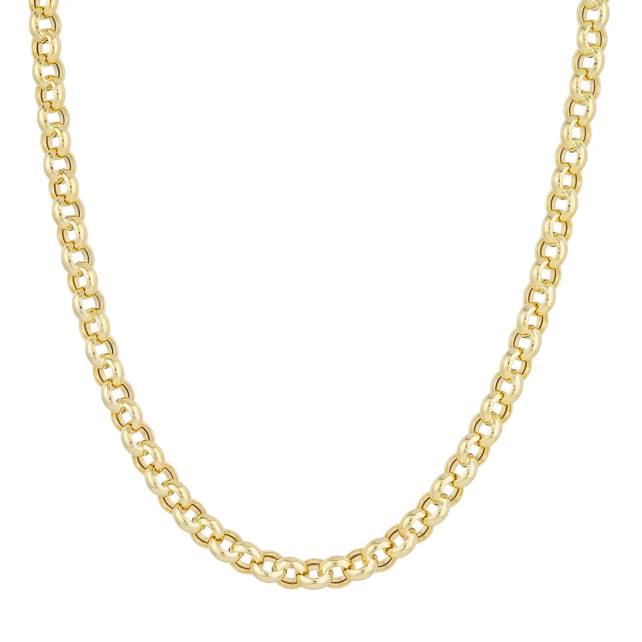 14K Yellow Gold 8mm Rolo Bracelet Anklet Choker Necklace Pendant Chain
