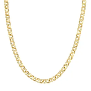 14K Yellow Gold 8mm Rolo Bracelet Anklet Choker Necklace Pendant Chain