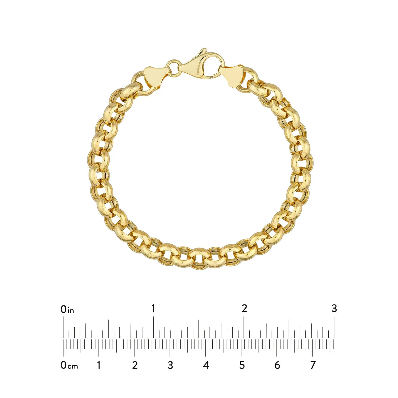 14K Yellow Gold 8mm Rolo Bracelet Anklet Choker Necklace Pendant Chain