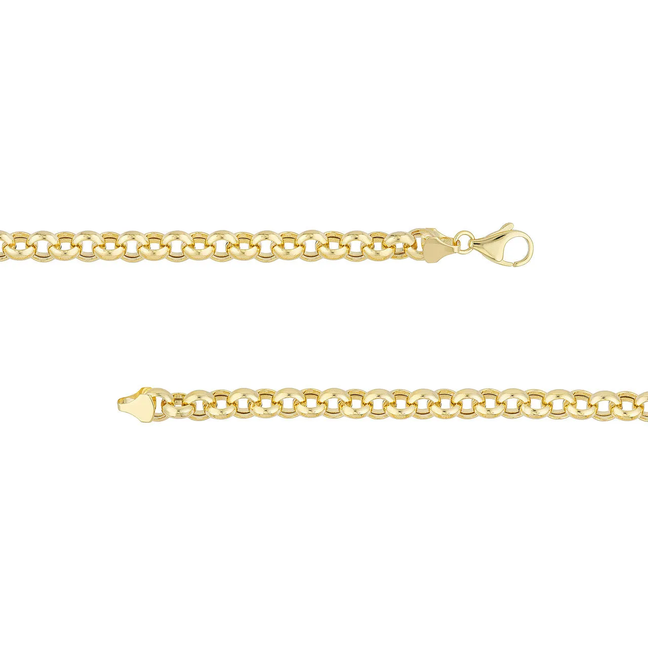 14K Yellow Gold 8mm Rolo Bracelet Anklet Choker Necklace Pendant Chain