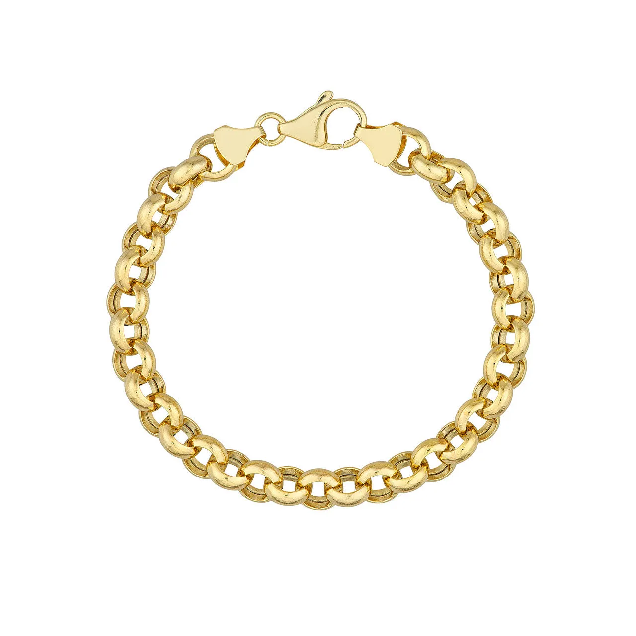 14K Yellow Gold 8mm Rolo Bracelet Anklet Choker Necklace Pendant Chain