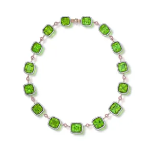 168.96 Carat Peridot and Diamond Necklace