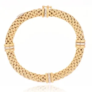 18k Two-tone Flexible Bracelet