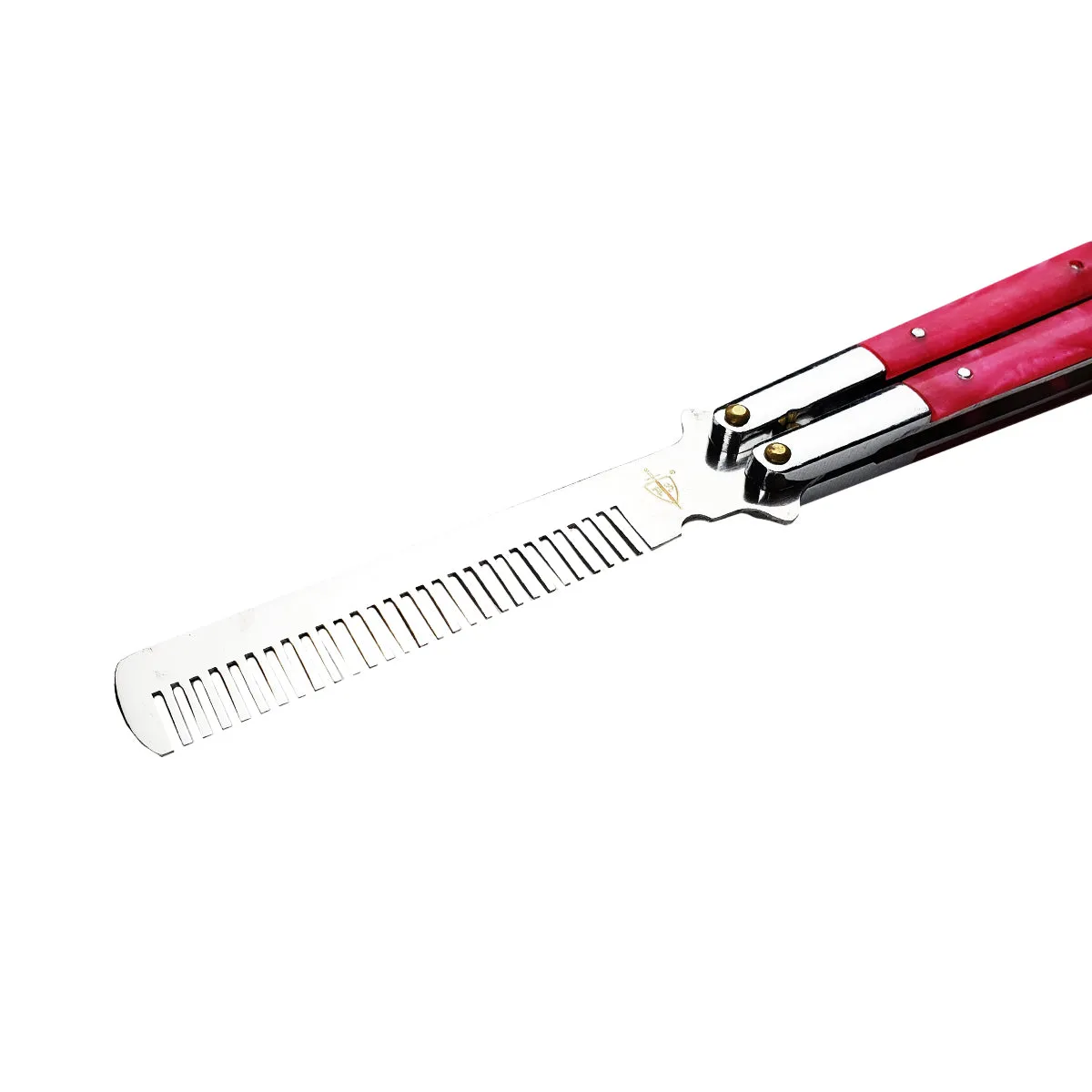 8 1/2" Butterfly Comb Pink Handle