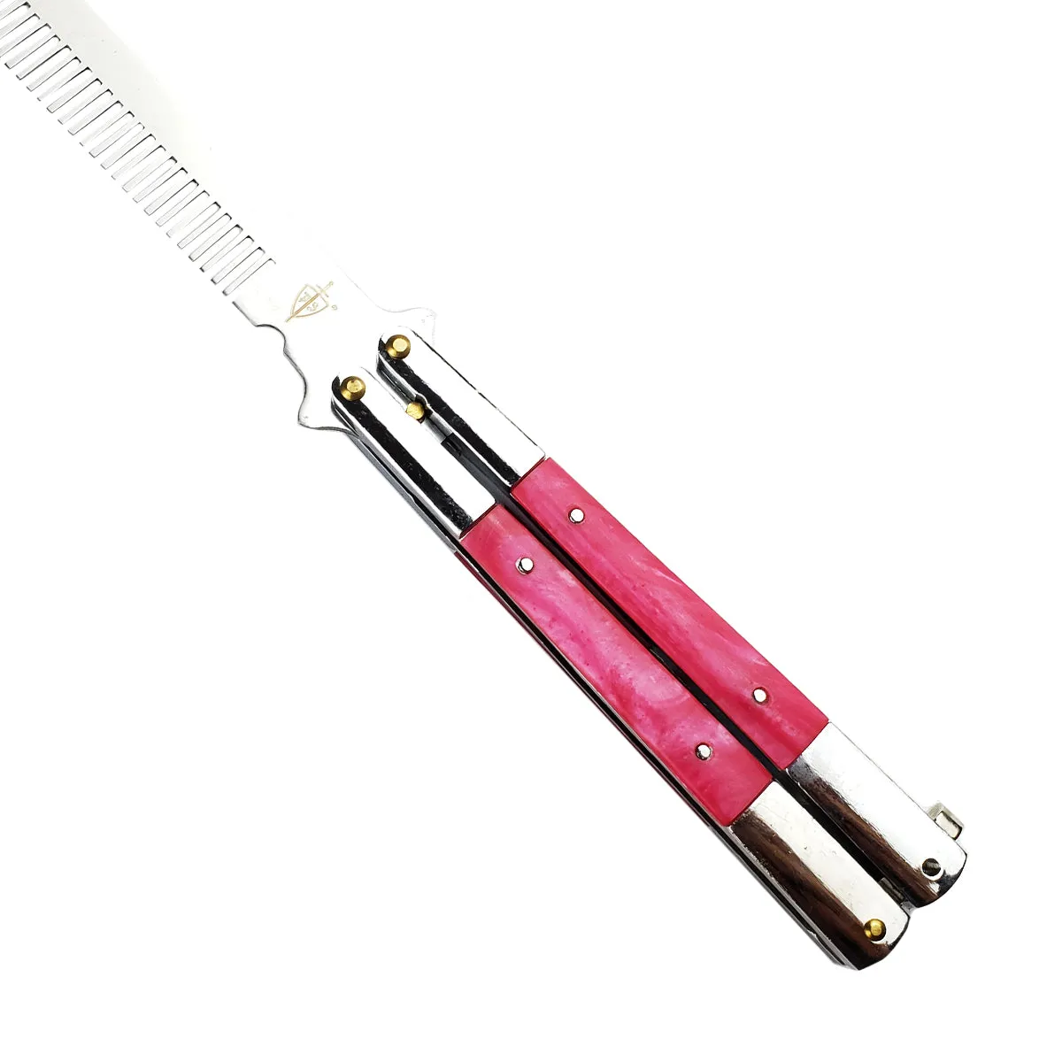 8 1/2" Butterfly Comb Pink Handle