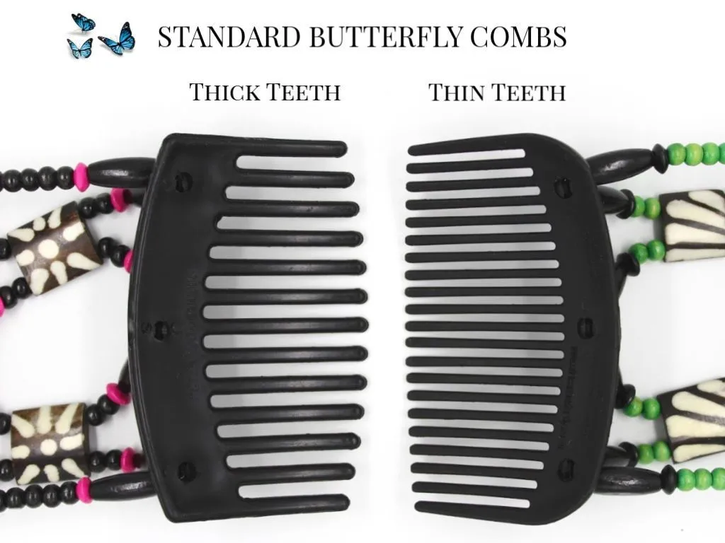 African Butterfly Hair Comb - Ndalena Gray 07