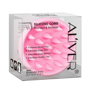 Aliver 2PC Silicone Massage Comb - Pink