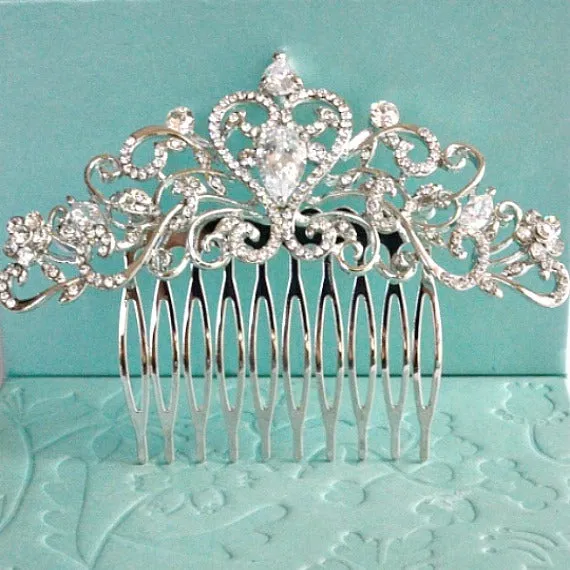 Art Deco Rhinestone Crystal Bridal Hair Comb. Vintage Inspired Wedding Hair Comb. Bridal Hair Piece. Wedding Headpiece. Wedding Hair Jewelry
