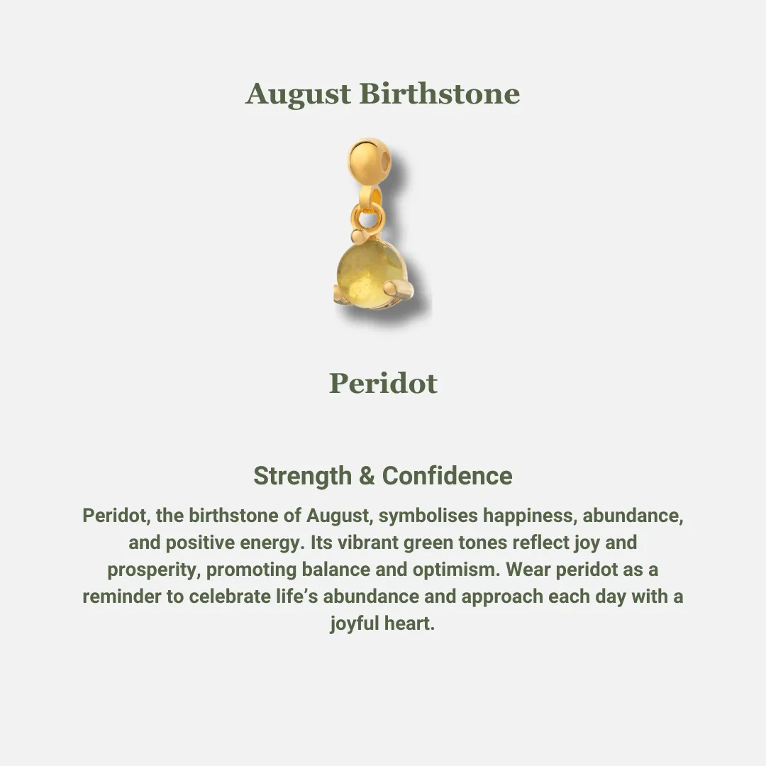 August Peridot Birthstone Necklace