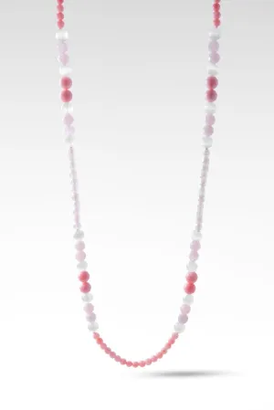Beaded Pink Coral Necklace™ in Watermark
