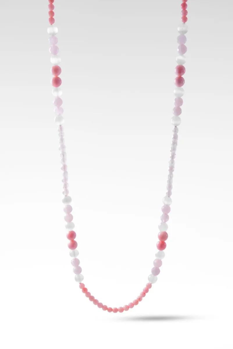 Beaded Pink Coral Necklace™ in Watermark