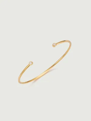 Bezel Set Moissanite Bangle