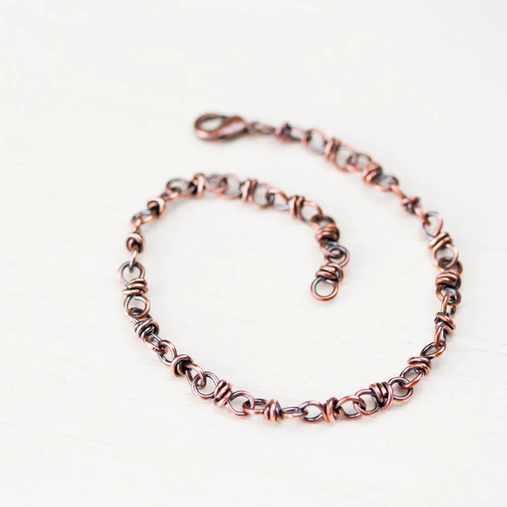 Bigger Link Copper Chain Bracelet for Man or Woman