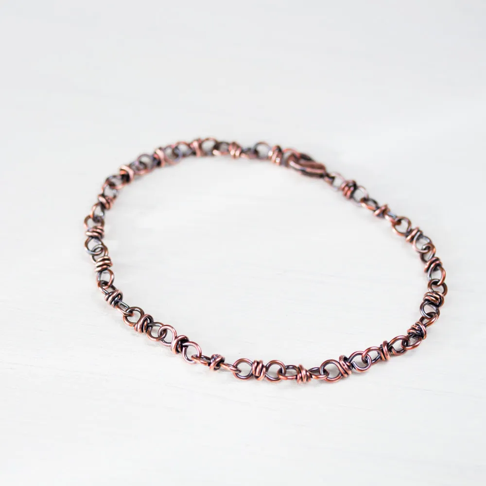 Bigger Link Copper Chain Bracelet for Man or Woman