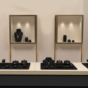 Black microfiber jewelry display set TT165