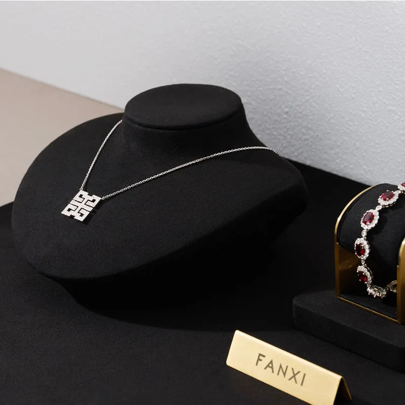 Black microfiber jewelry display set TT165