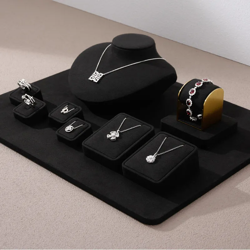 Black microfiber jewelry display set TT165