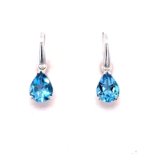 Blue Topaz Sterling Silver Earrings