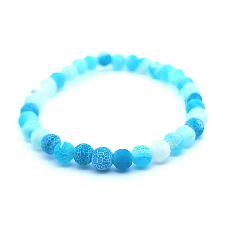 Crackle Agate Gemstone Bracelet
