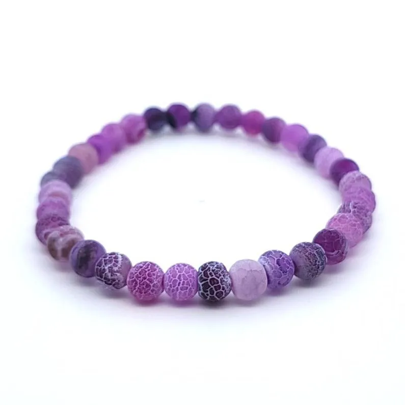 Crackle Agate Gemstone Bracelet