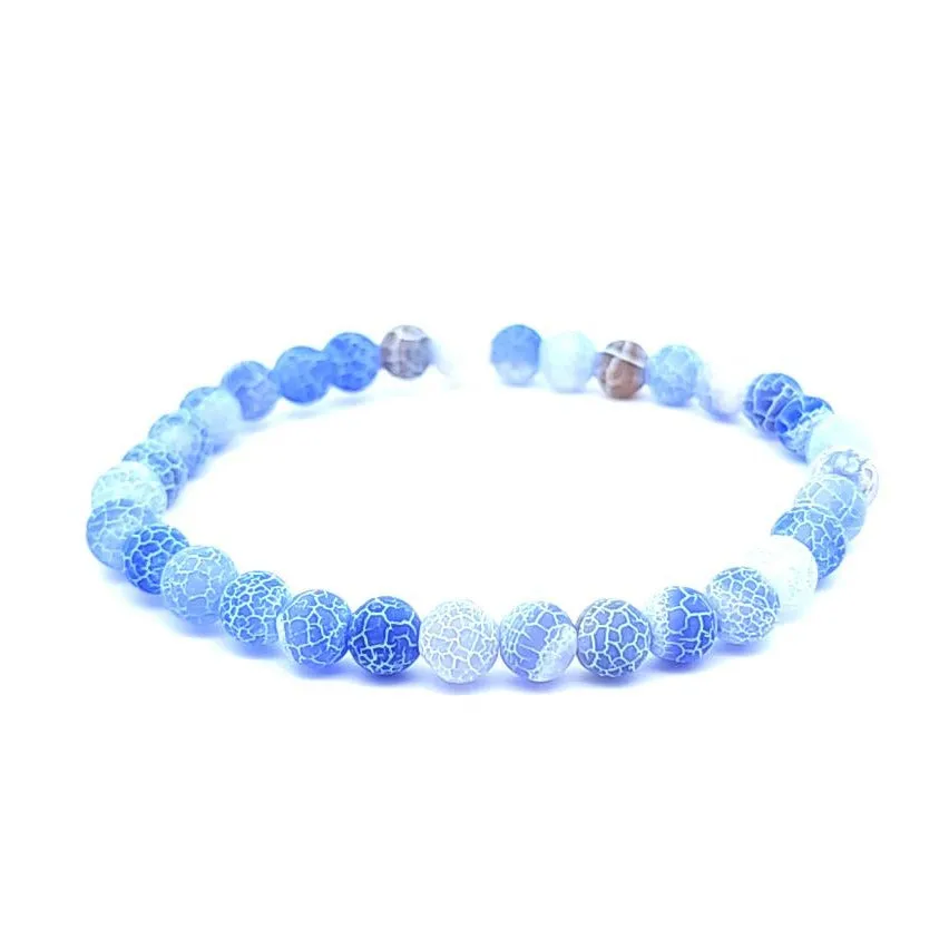 Crackle Agate Gemstone Bracelet
