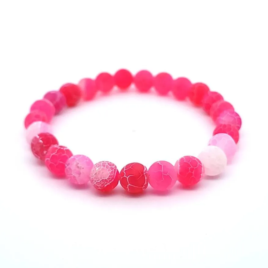 Crackle Agate Gemstone Bracelet
