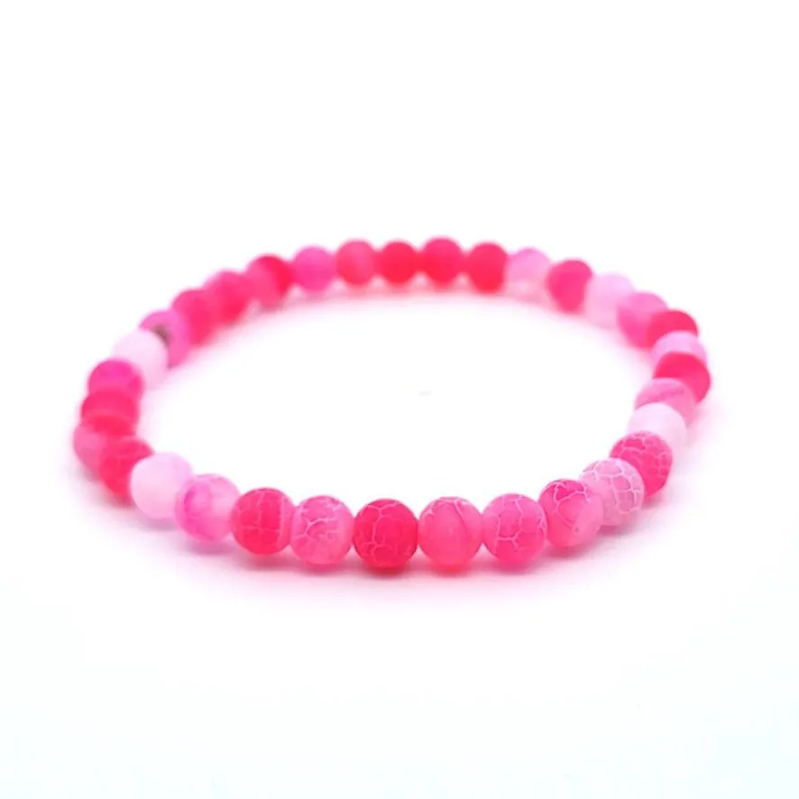 Crackle Agate Gemstone Bracelet