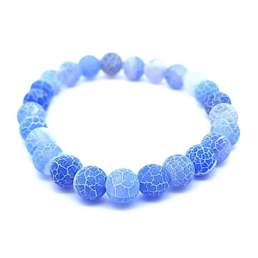 Crackle Agate Gemstone Bracelet