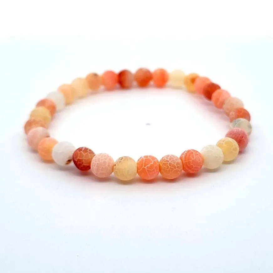 Crackle Agate Gemstone Bracelet