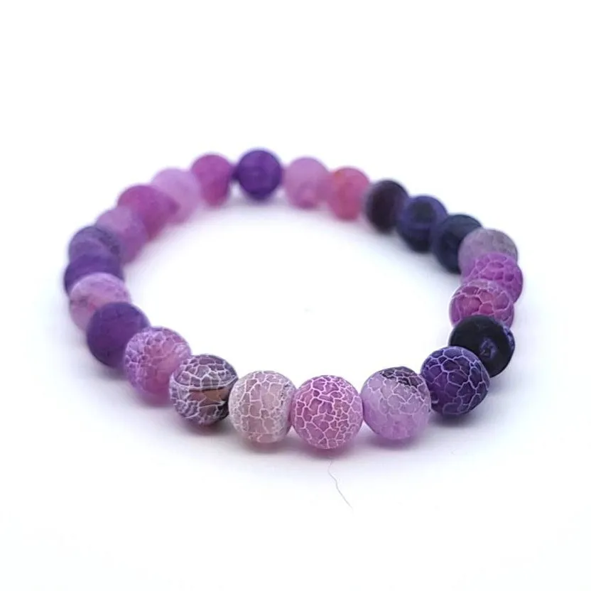 Crackle Agate Gemstone Bracelet