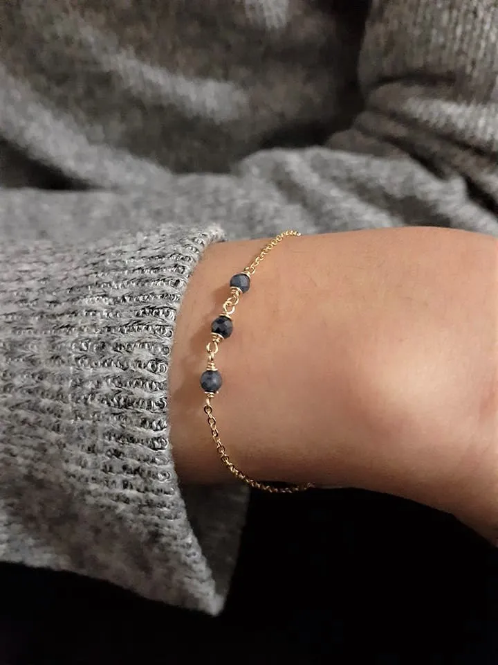 Dainty Blue Sapphire Bracelet