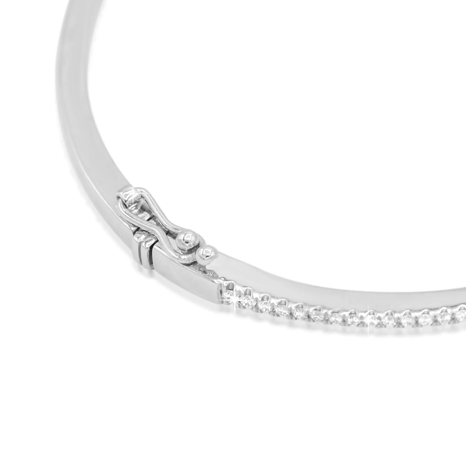 Exquisite Diamond Bangle in 14KT White Gold ( 0.56ct tw dia )