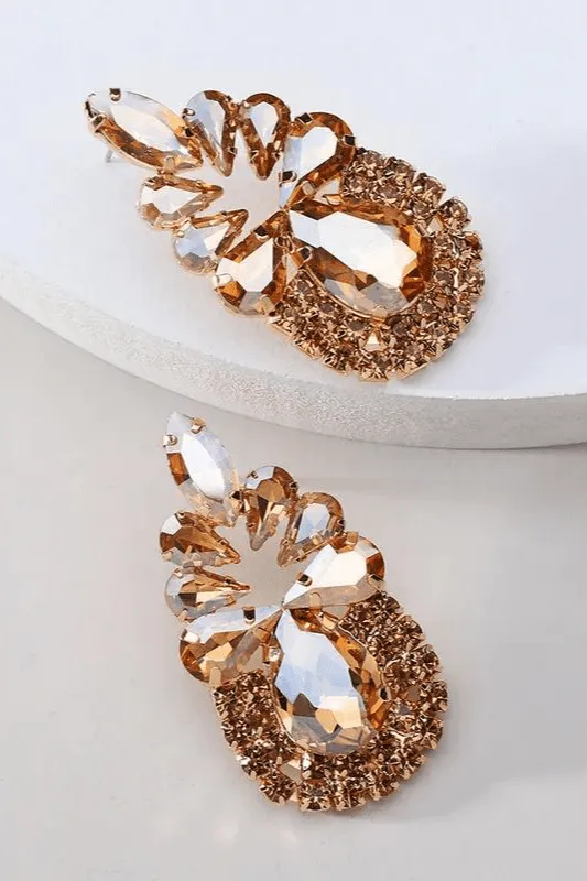 Gemstone Droplet Earrings