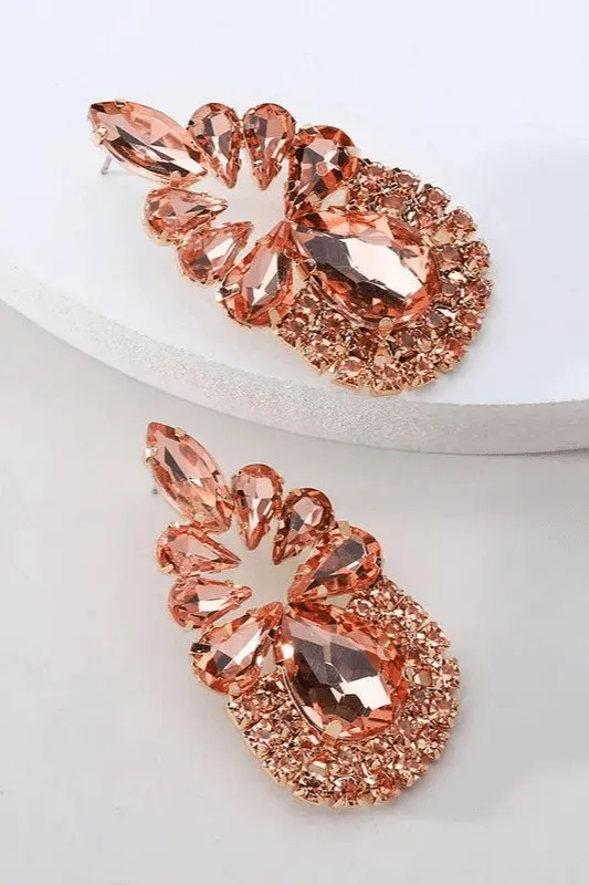 Gemstone Droplet Earrings