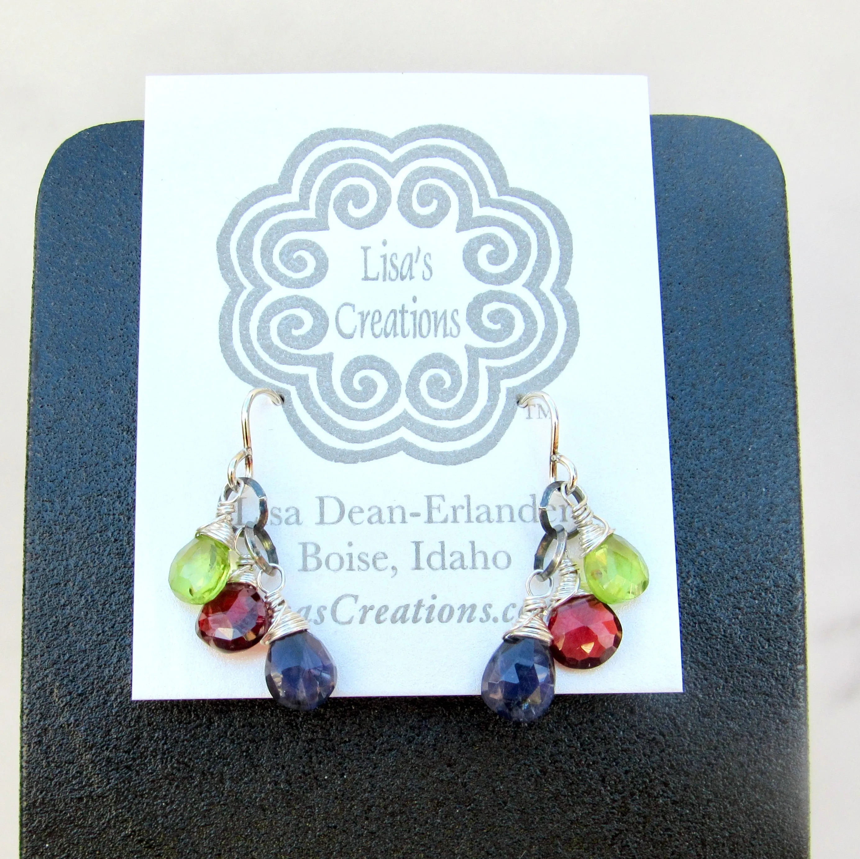 Gemstone Triplet Earrings