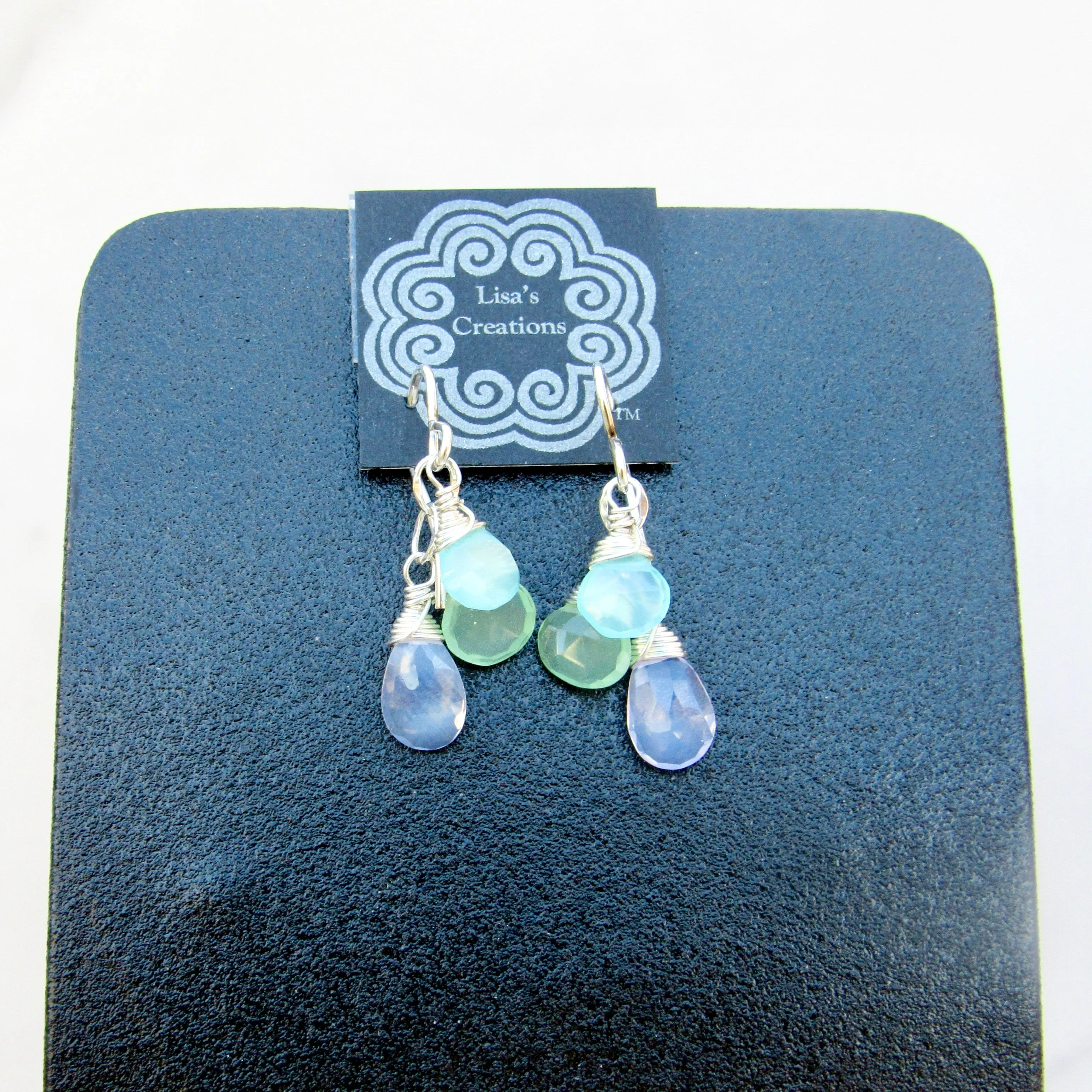 Gemstone Triplet Earrings