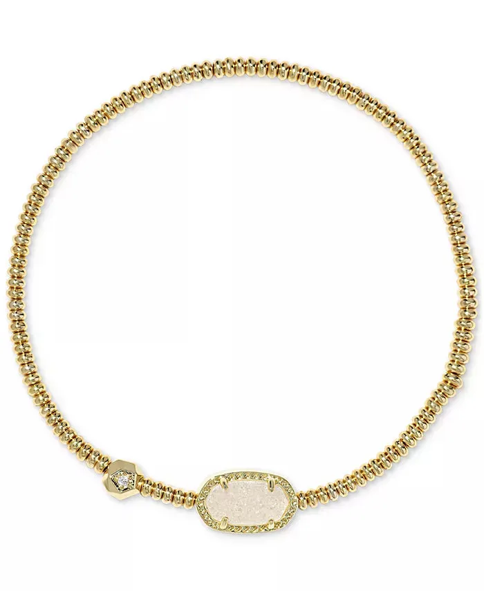 Grayson Stretch Bracelet in Gold Iridescent Drusy