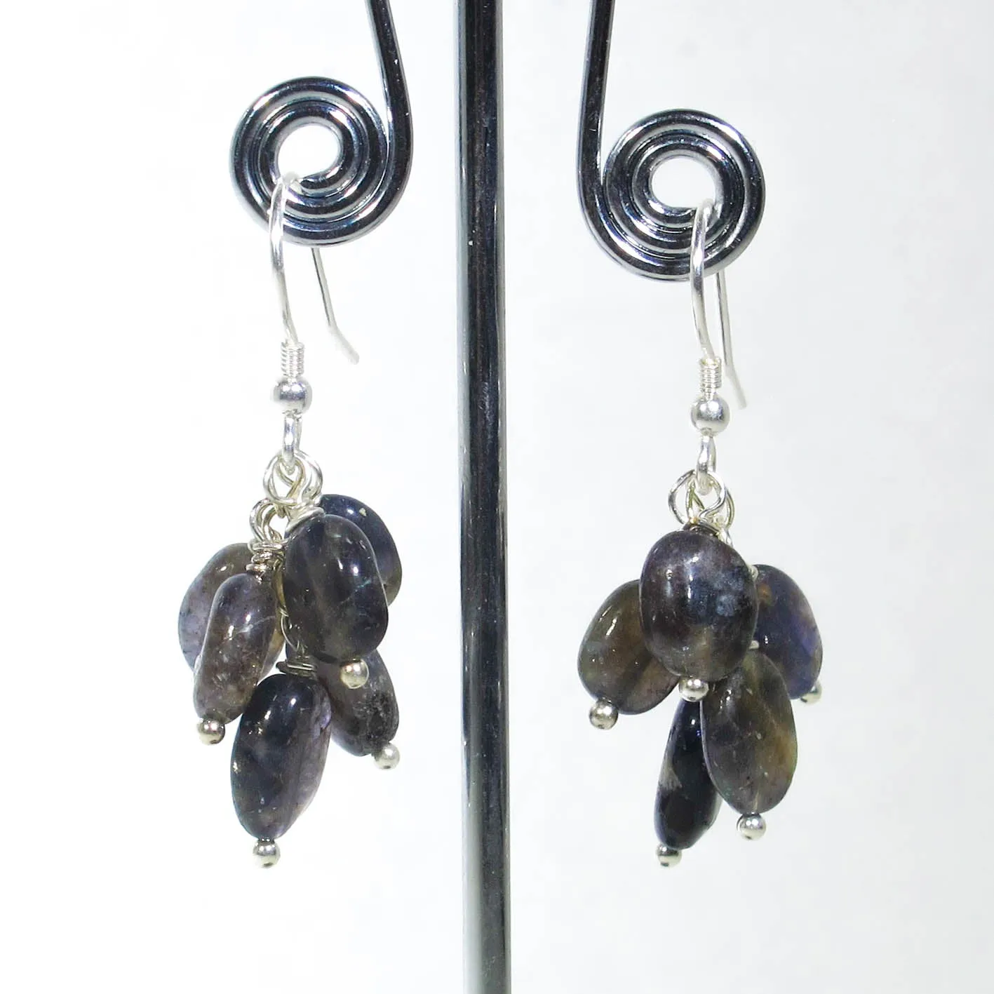 Iolite Multi-Gemstone Drop Earrings
