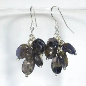 Iolite Multi-Gemstone Drop Earrings