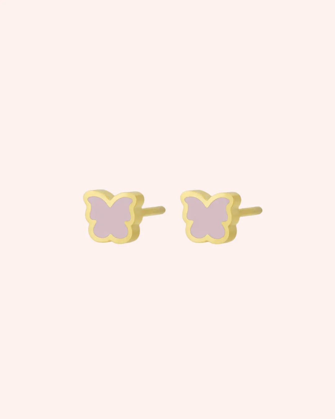 Joy Colourful Butterfly Stud Earrings, Gold