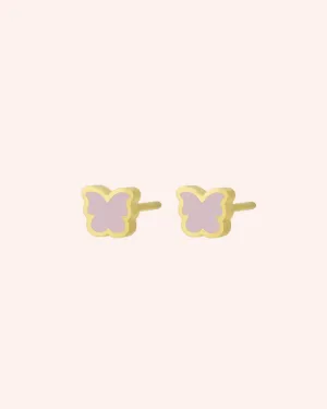 Joy Colourful Butterfly Stud Earrings, Gold