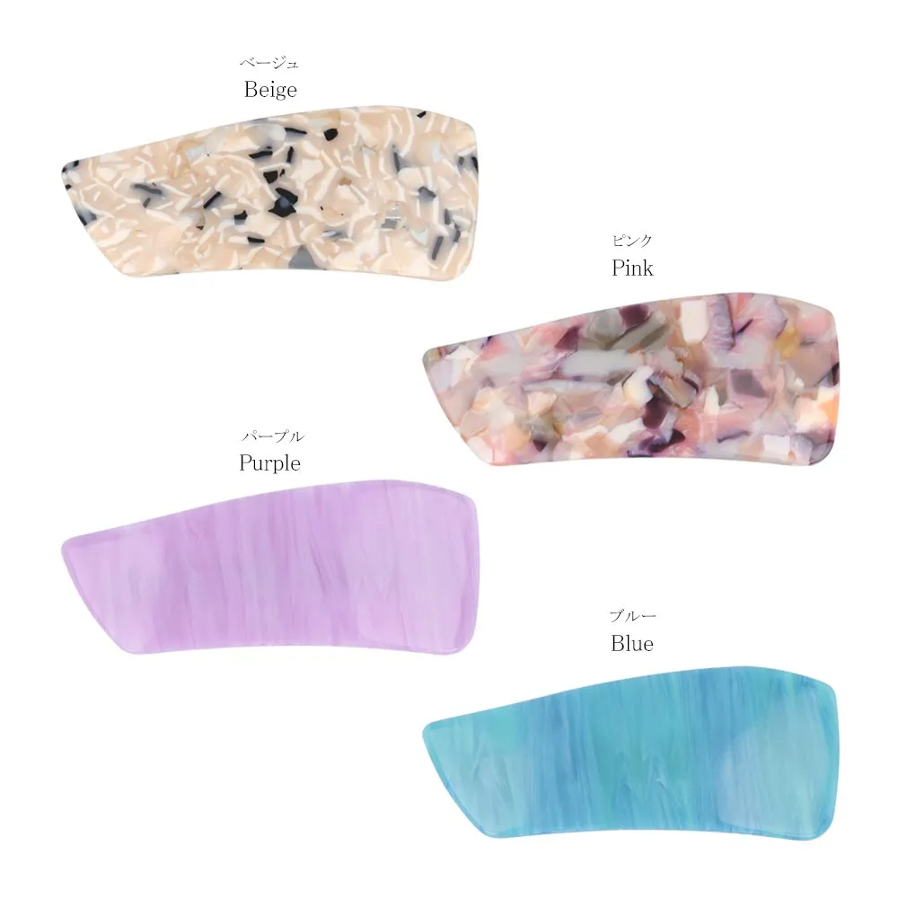 Marble Plate Hair Barrette