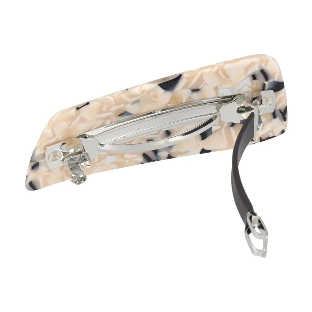 Marble Plate Hair Barrette