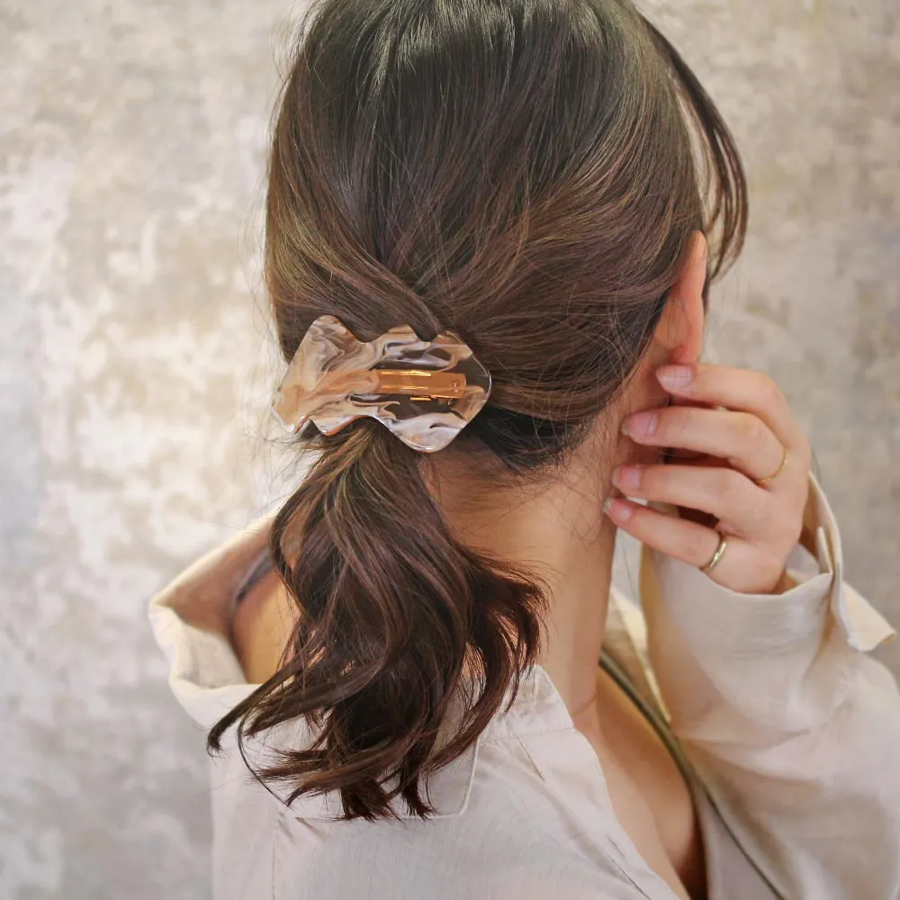 Marble Wave Hair Barrette