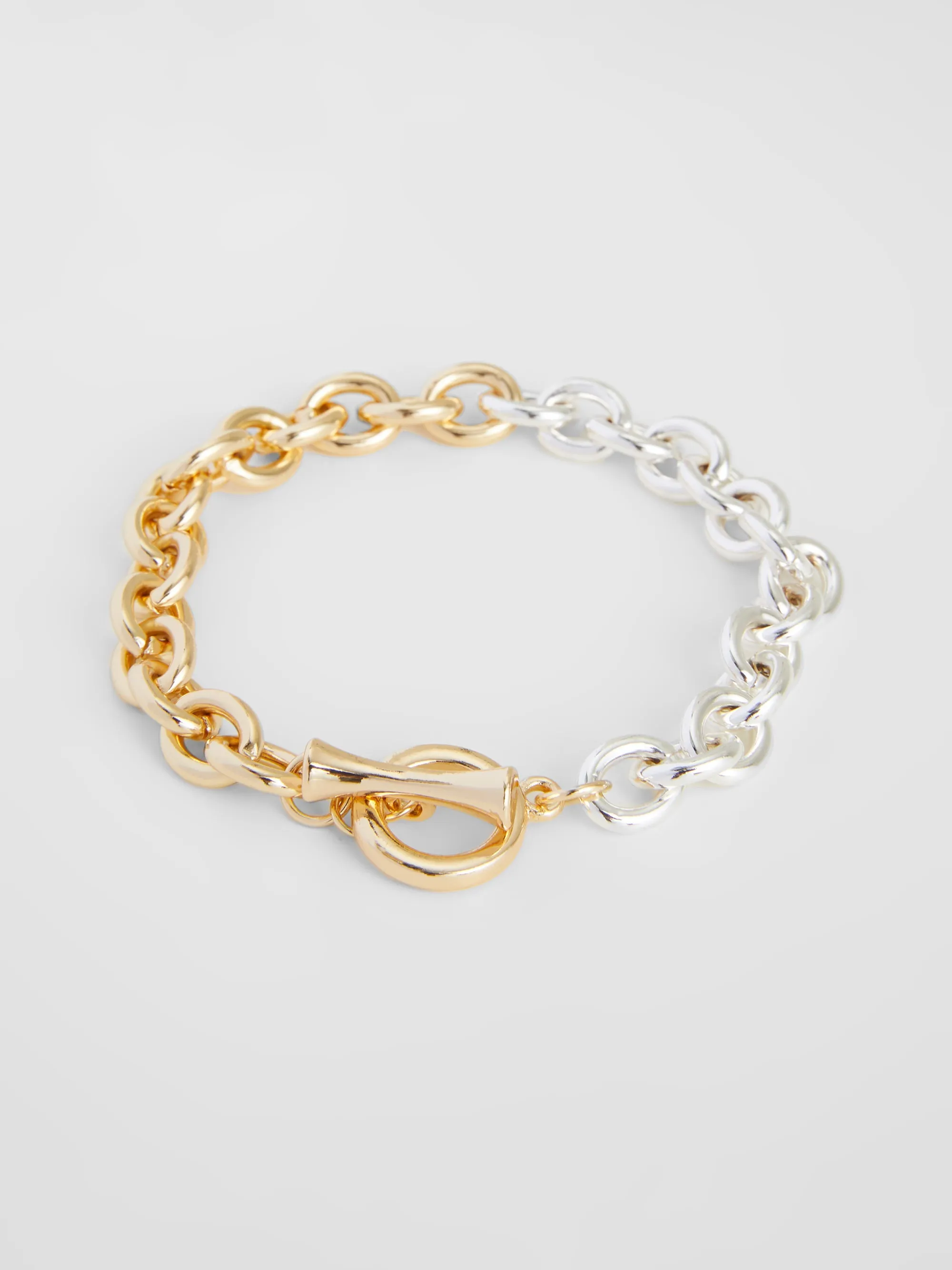 Mixed Metal Chunky Chain Bracelet