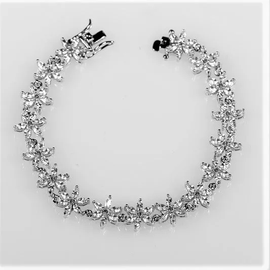Monroe Flower Marquise Bracelet - 7.5in