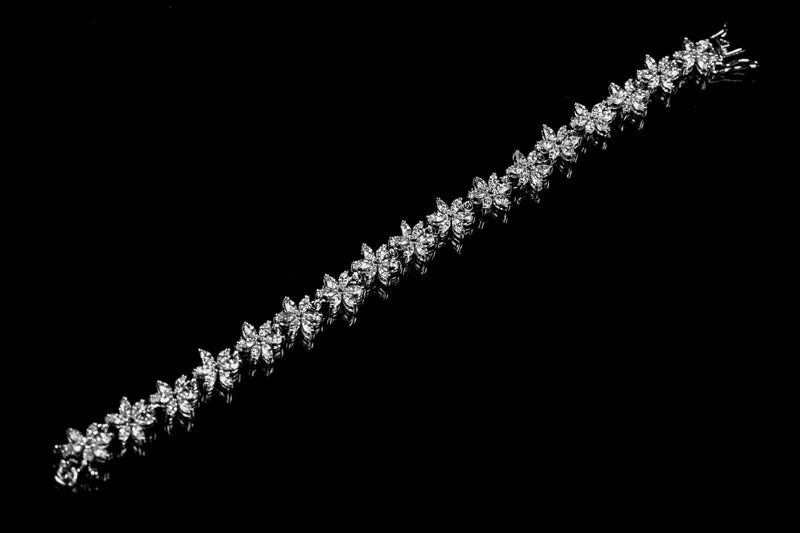Monroe Flower Marquise Bracelet - 7.5in