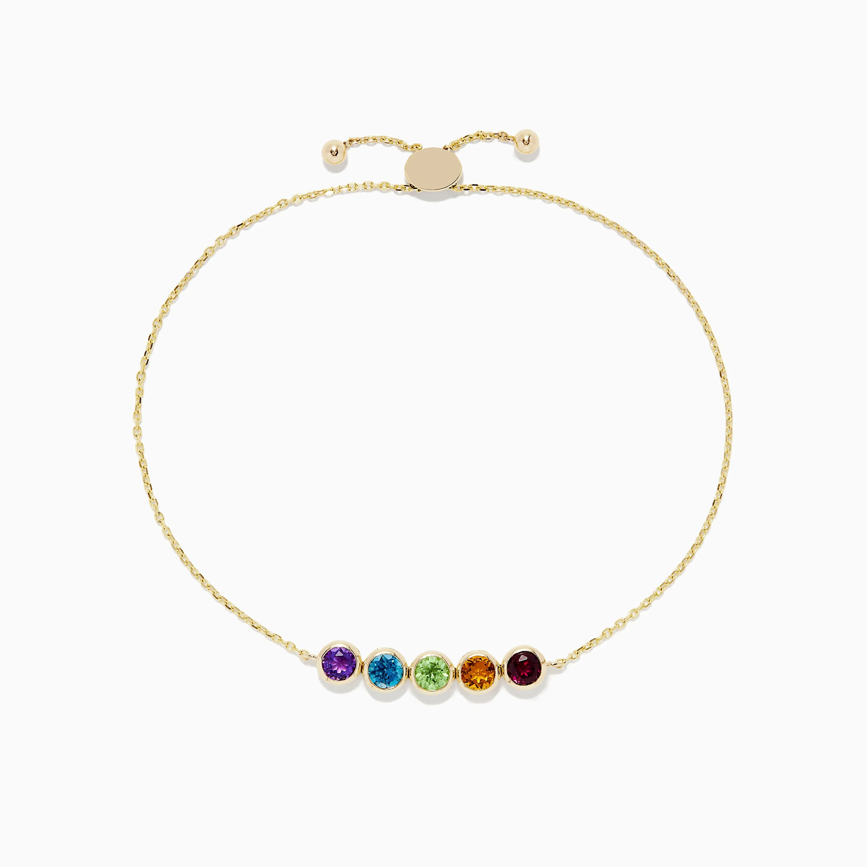 Mosaic Gold 14K Yellow Gold Multi Gemstone Bracelet