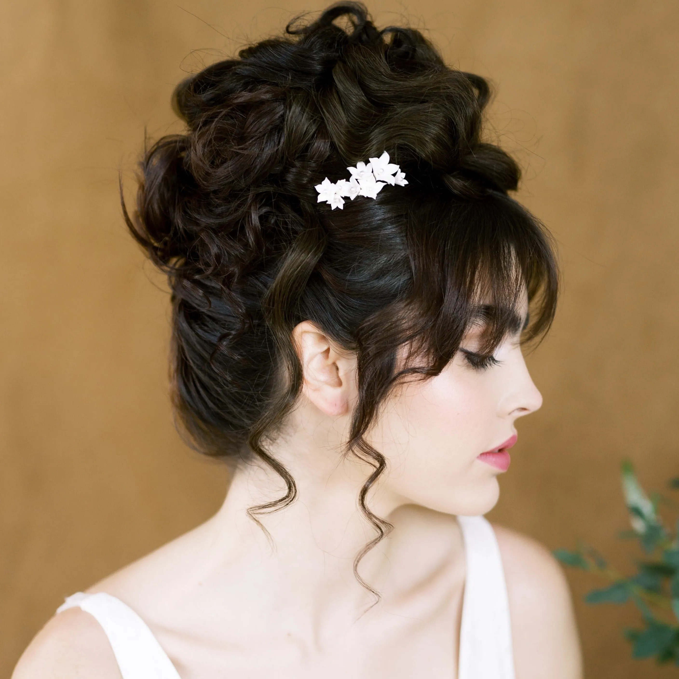 MOUNA Petite Clay Flower Hair Comb