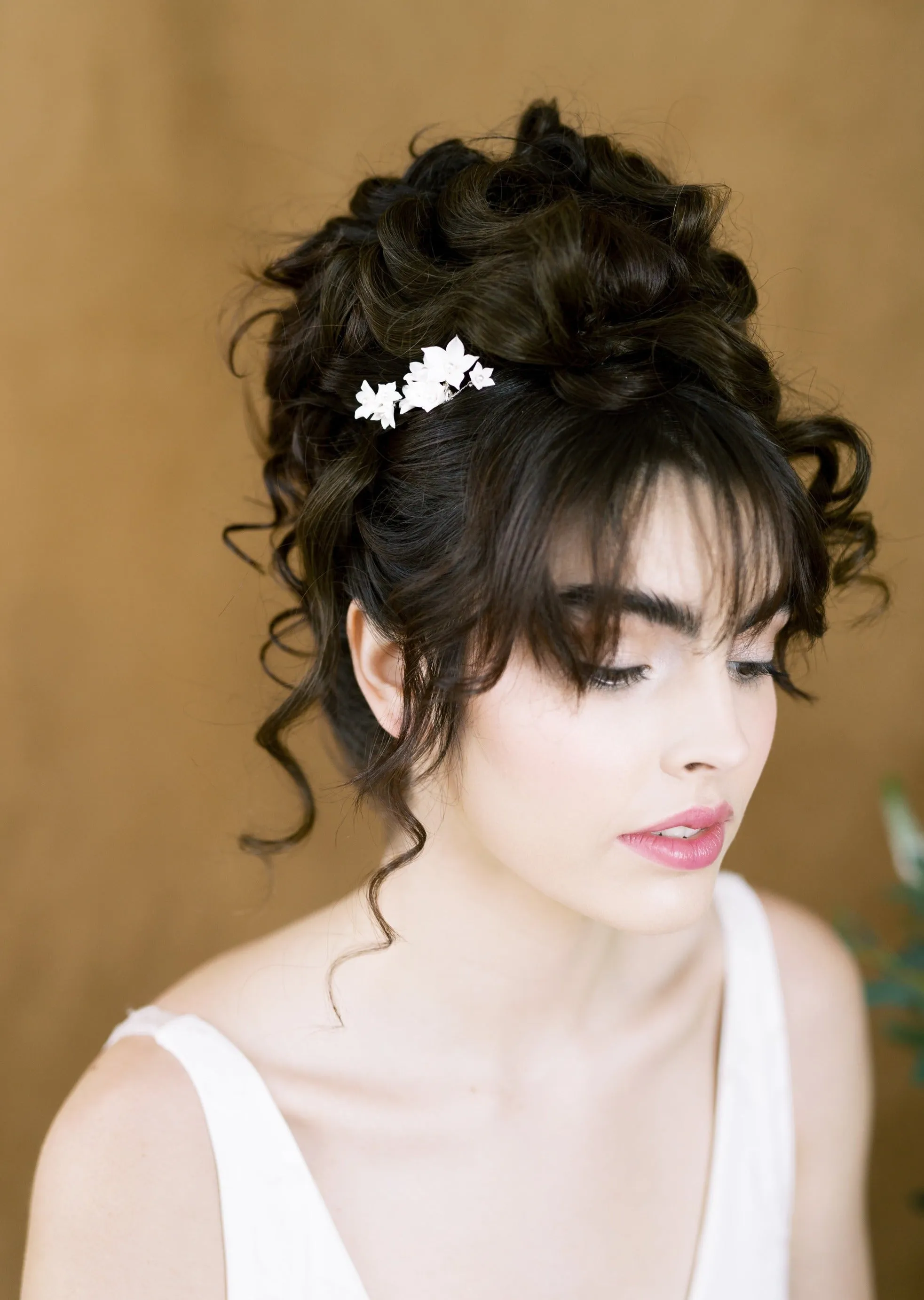 MOUNA Petite Clay Flower Hair Comb